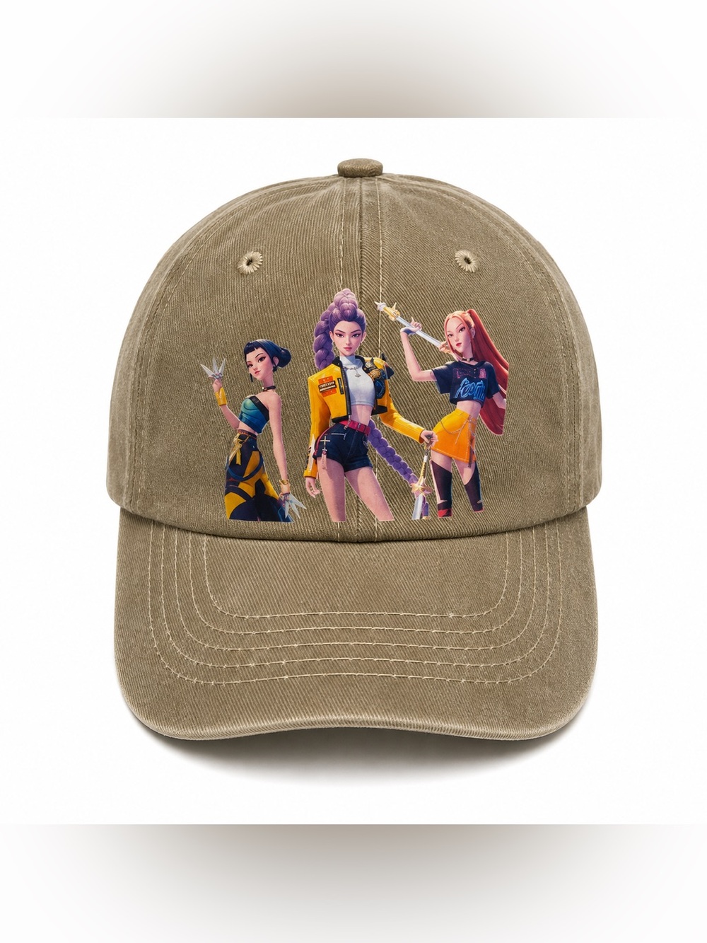 BRAND NEW WITH TAGS K-Pop Demon Hunters Khaki Adjustable Cap – Kids & Adults